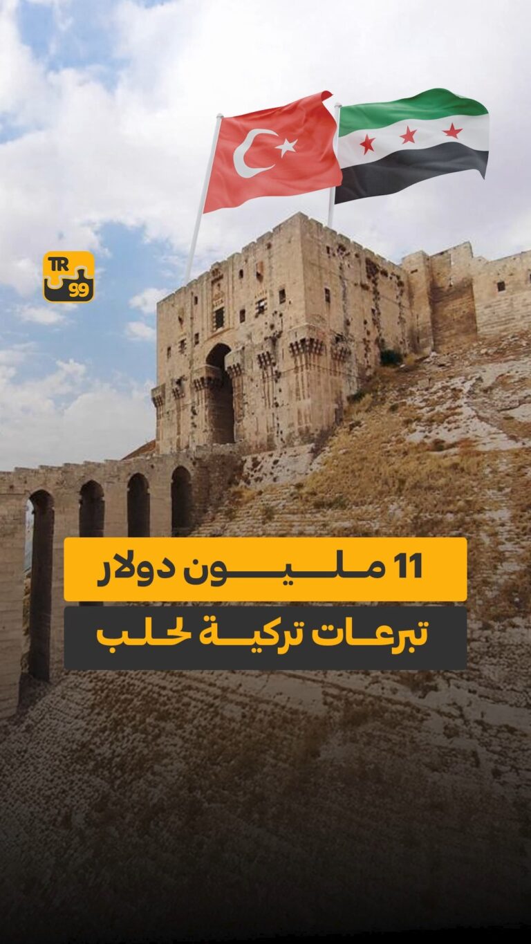 11 مليون دولار تبرعات تركية لحلب