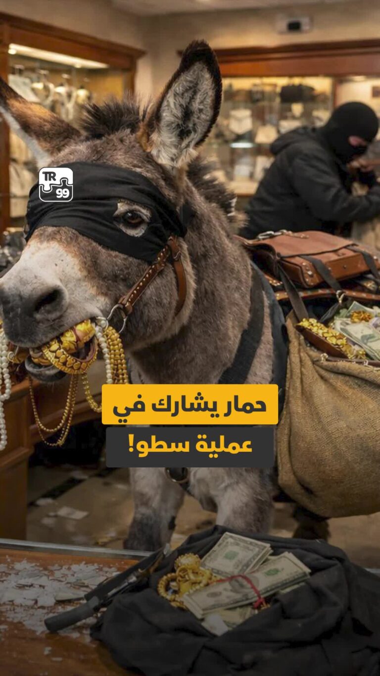 حمار يشارك في عملية سطو